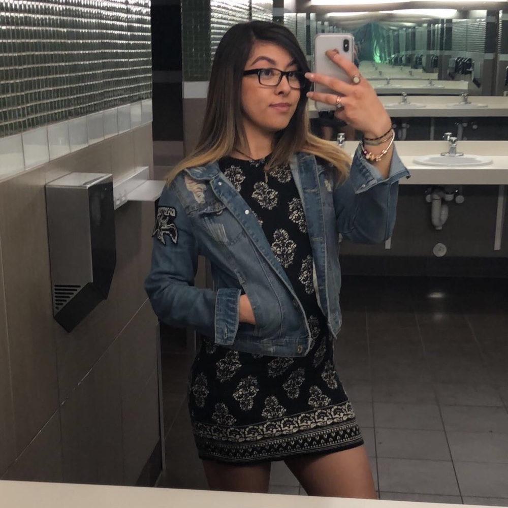 Printed mini dress